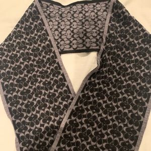 Coach wool signature print scarf